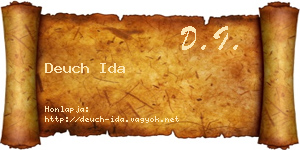 Deuch Ida névjegykártya