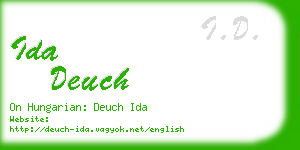 ida deuch business card